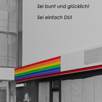 Postkarte "Sei bunt und glücklich"
