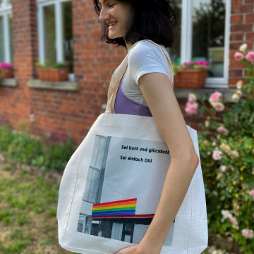 Shopping Bag "Sei bunt und glücklich" 